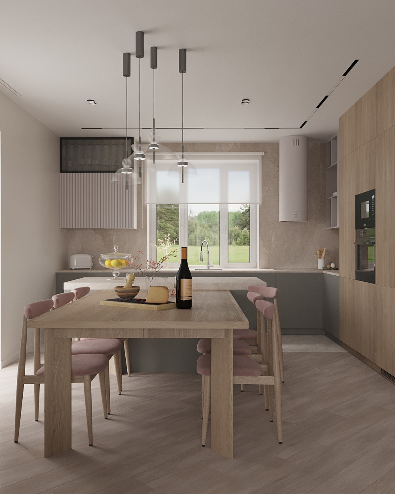 Кухня-гостиная в загородном доме