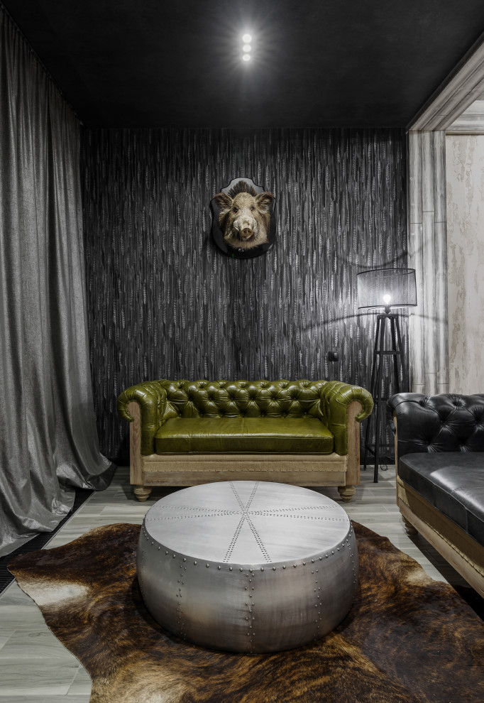 Гостиная брутального гостевого дома