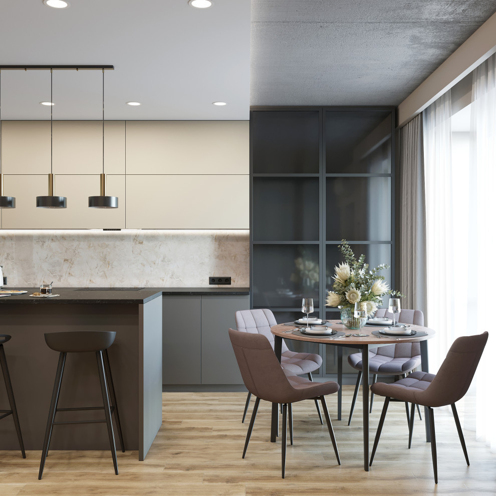 Дизайн-проект первого этажа дома в г. Томск, площадью 65 кв.м.