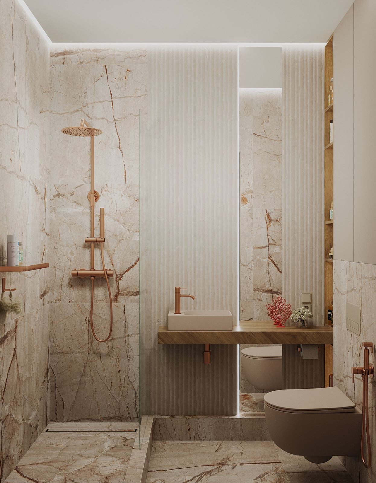 Интерьер 4-ёх комнатной квартиры_ "EHTNO TERRA_COTTA"