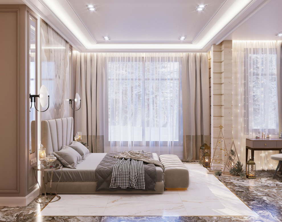 Загородный дом из бруса, Неоклассика