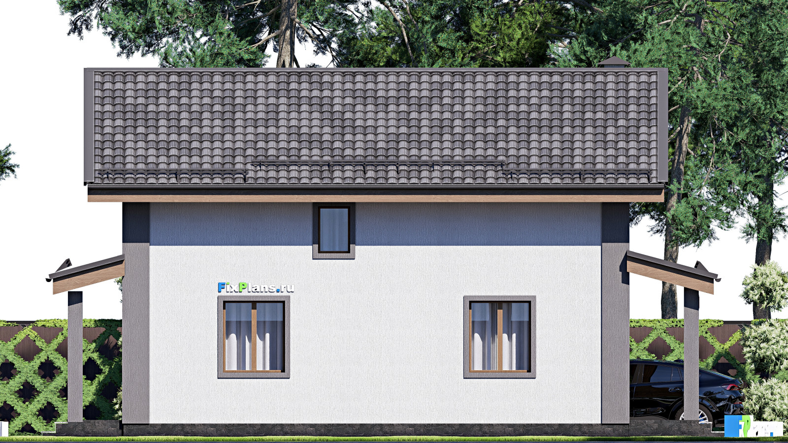 Проект дома с мансардой 8х13 м S127м2 F-17810