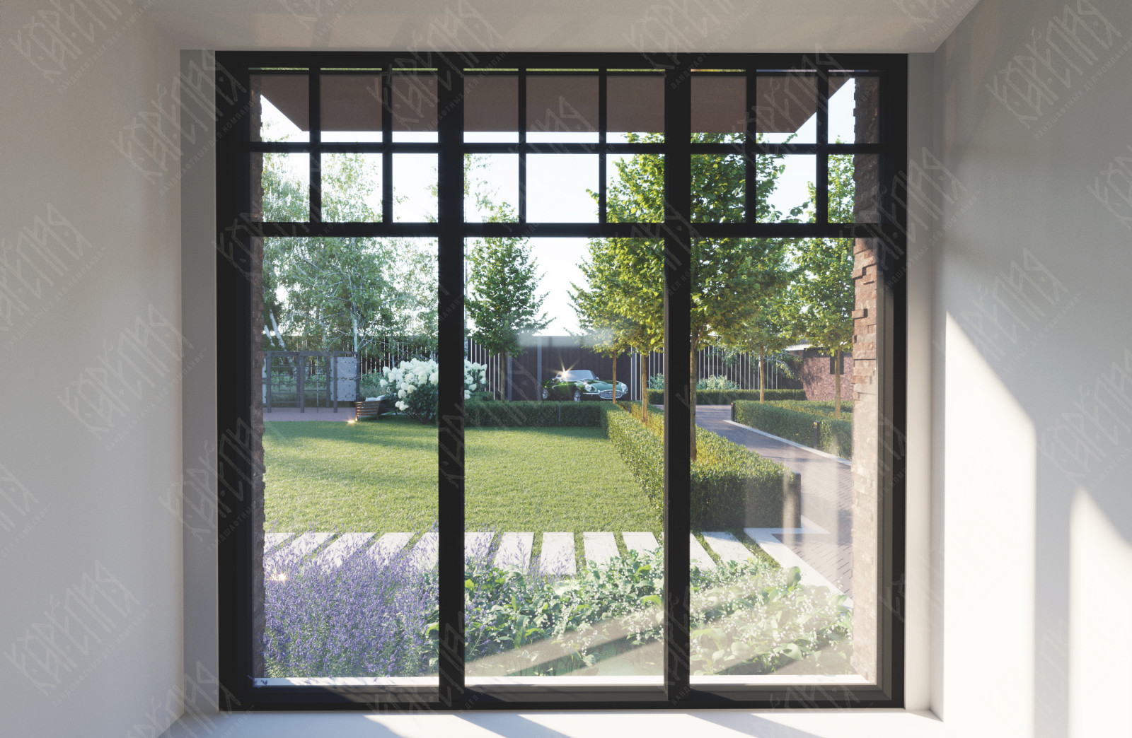 Вид на участок из окна