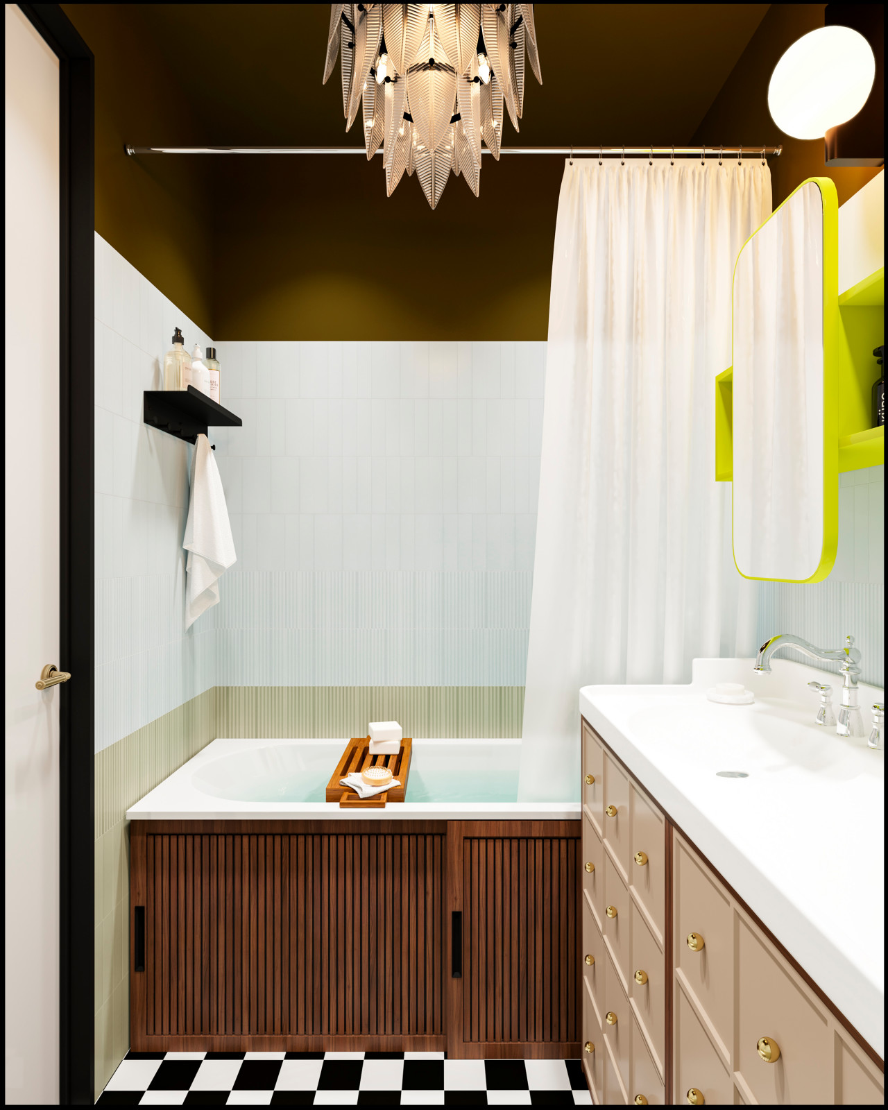 Необычная яркая современная классика на 60 м2 в квартире от ПИК