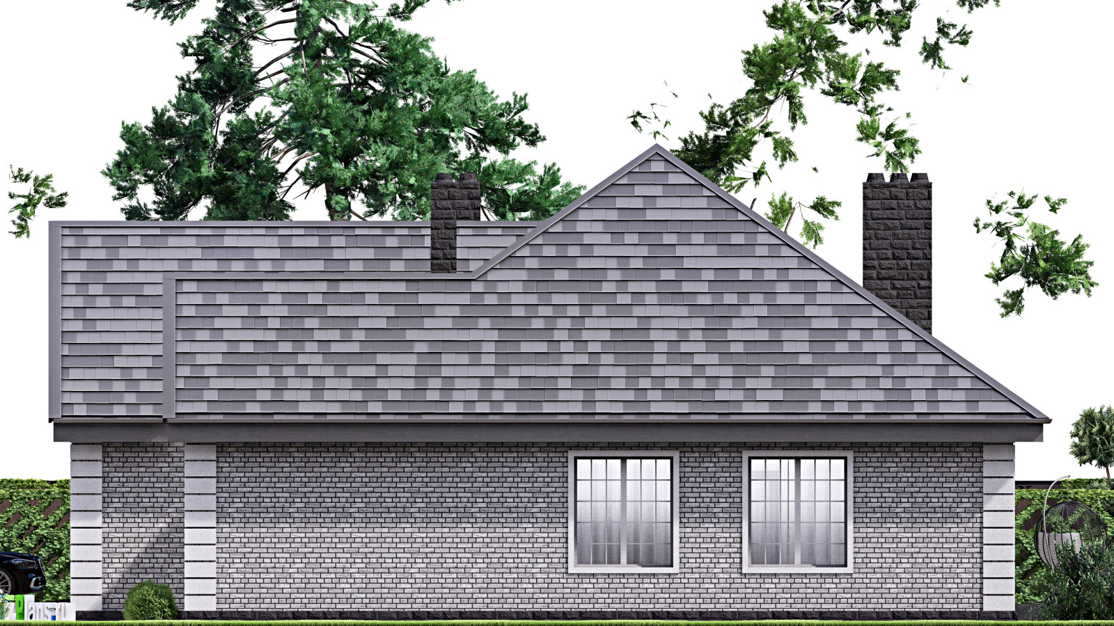 Проект одноэтажного дома 18х17м S203м2 F-16730