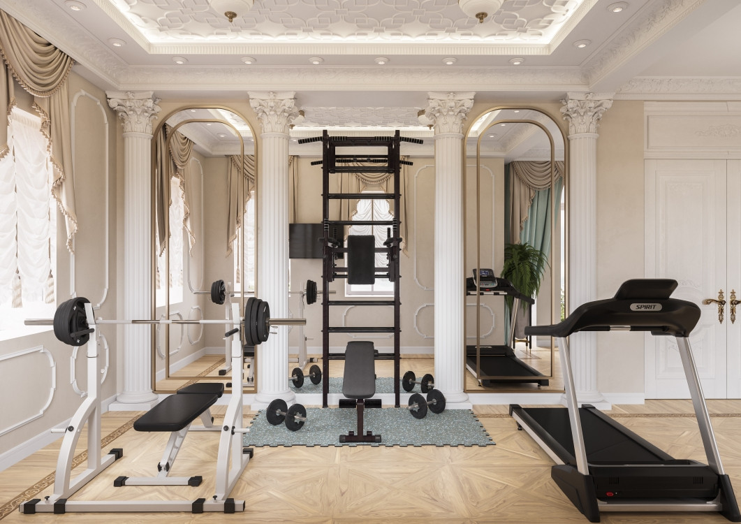 Спортзал с выходом на тераса 2-ой этаж