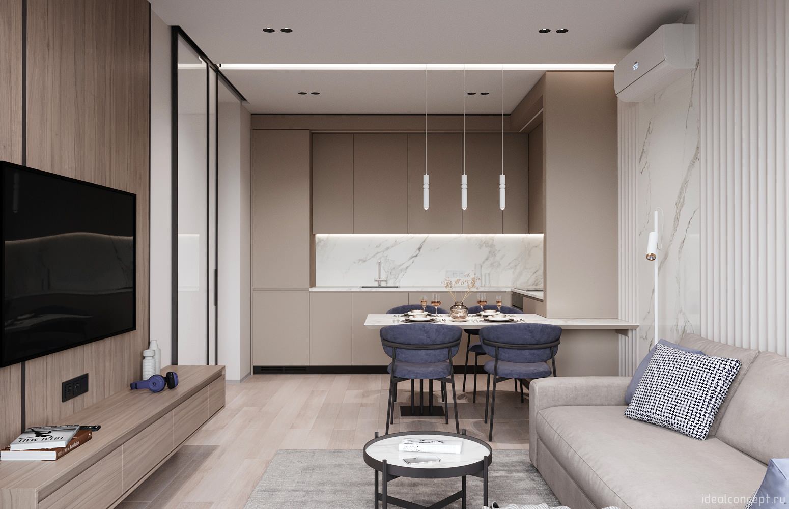 Минимализм в кофейных тонах.