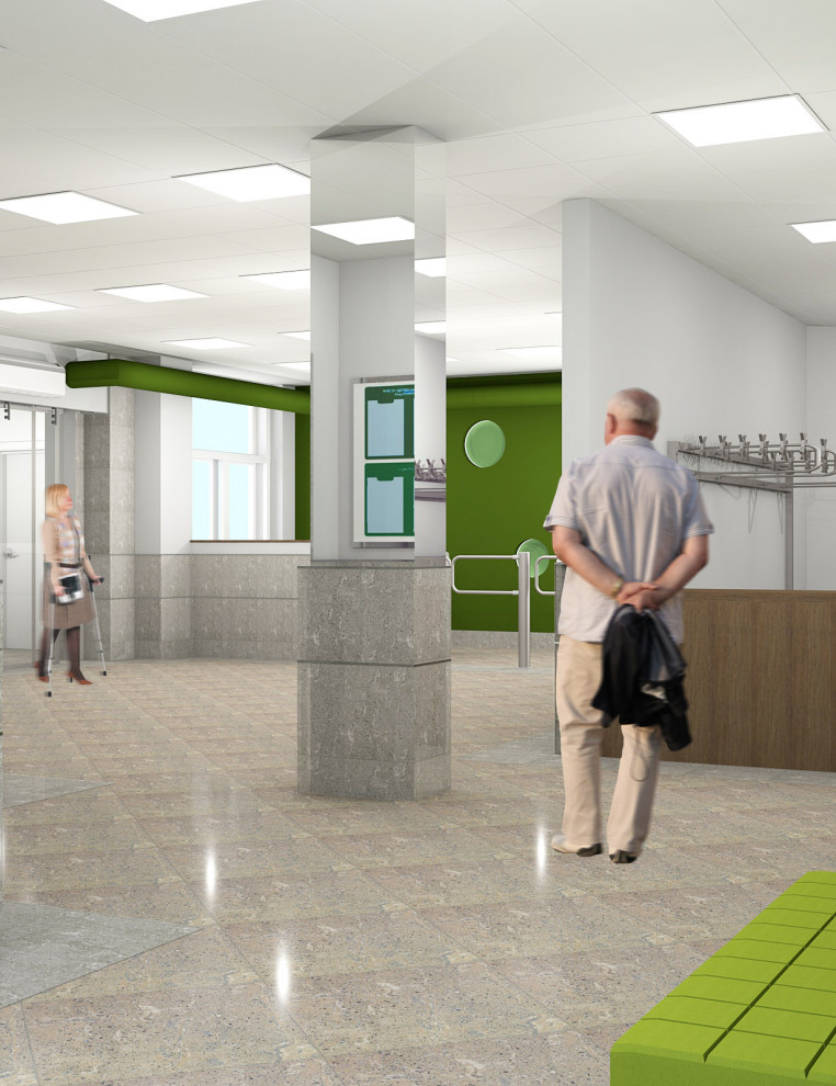 Входная зона Московской фабрики ортопедической обуви