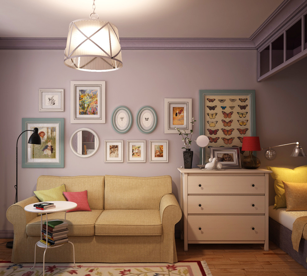 Дизайн-проект однокомнатной квартиры для молодой девушки