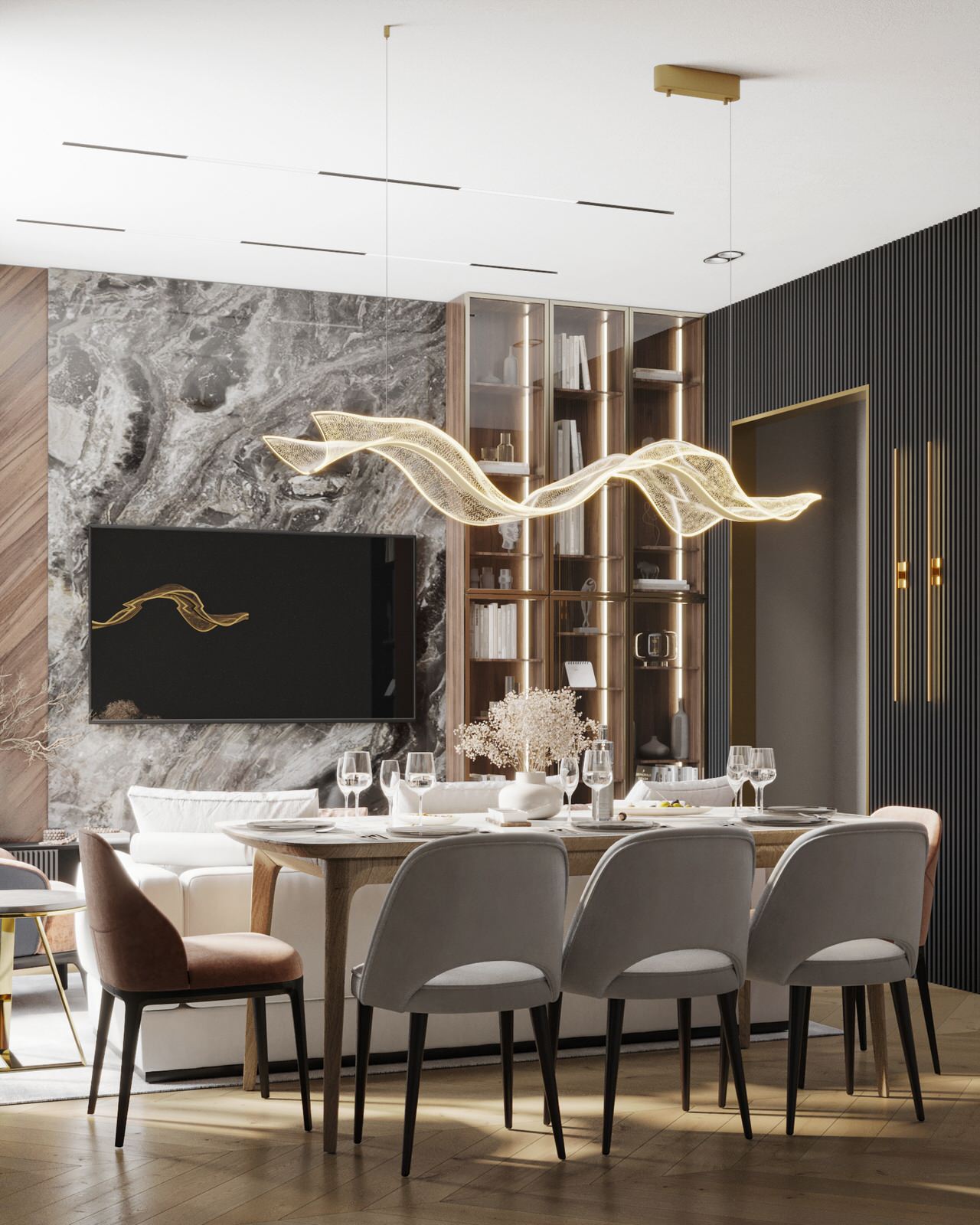 Уютная квартира в шоколадных и терракотовых оттенках