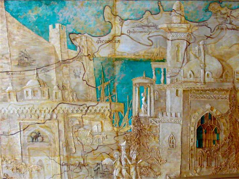 Барельеф в холле загородного дома