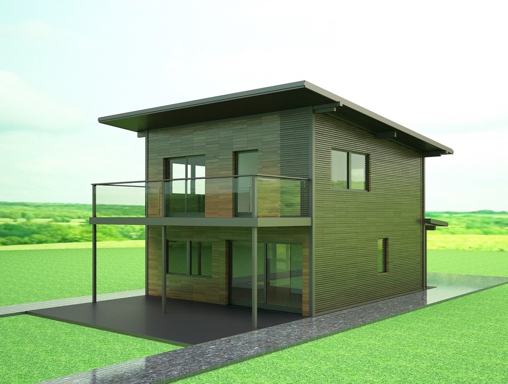 Дом "Куб" в стиле минимализм.