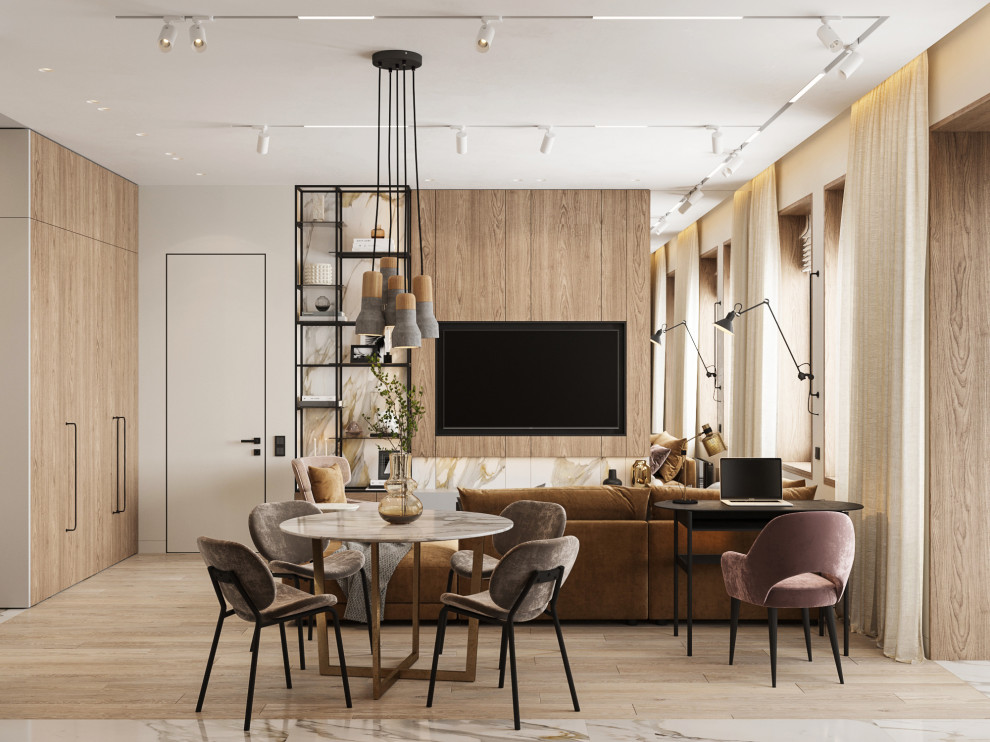 Дизайн интерьера двухкомнатной квартиры. ЖК Символ. Москва