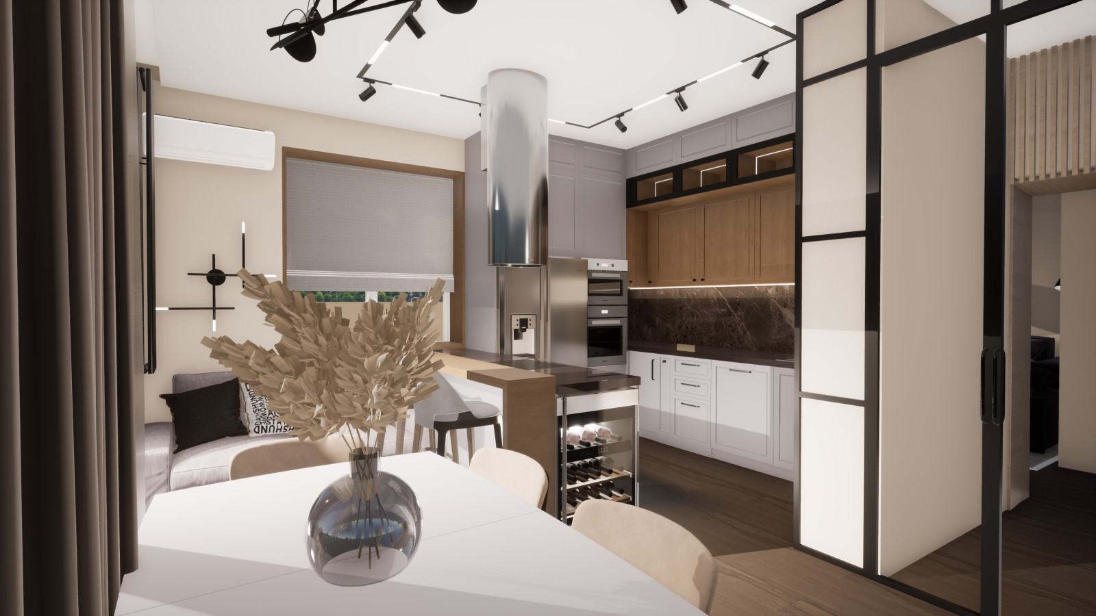 Обложка проекта: 4-х комнатная квартира 125 м2