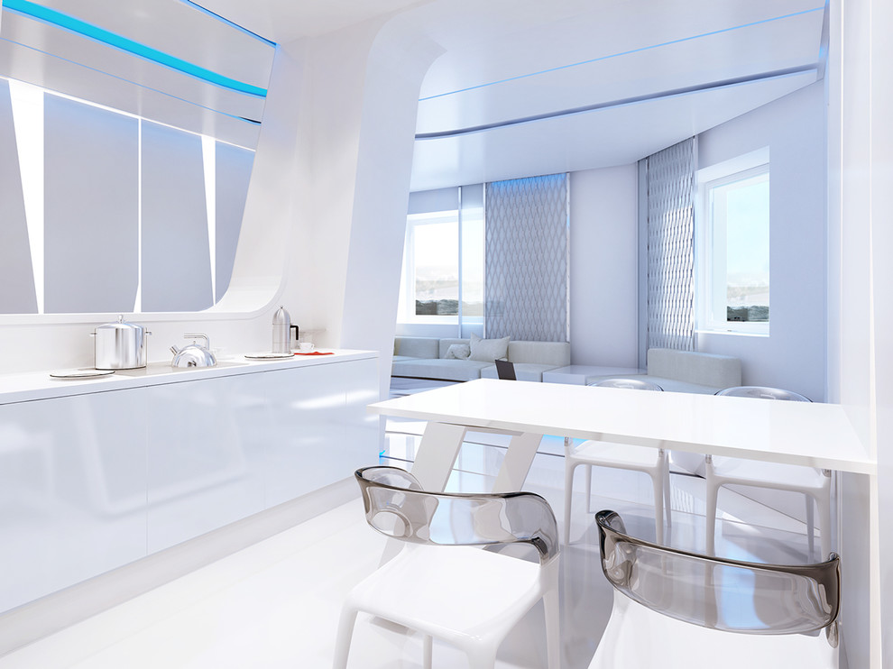 Интерьер квартиры в космическом стиле / Авиагородок (Санкт-Петербург)