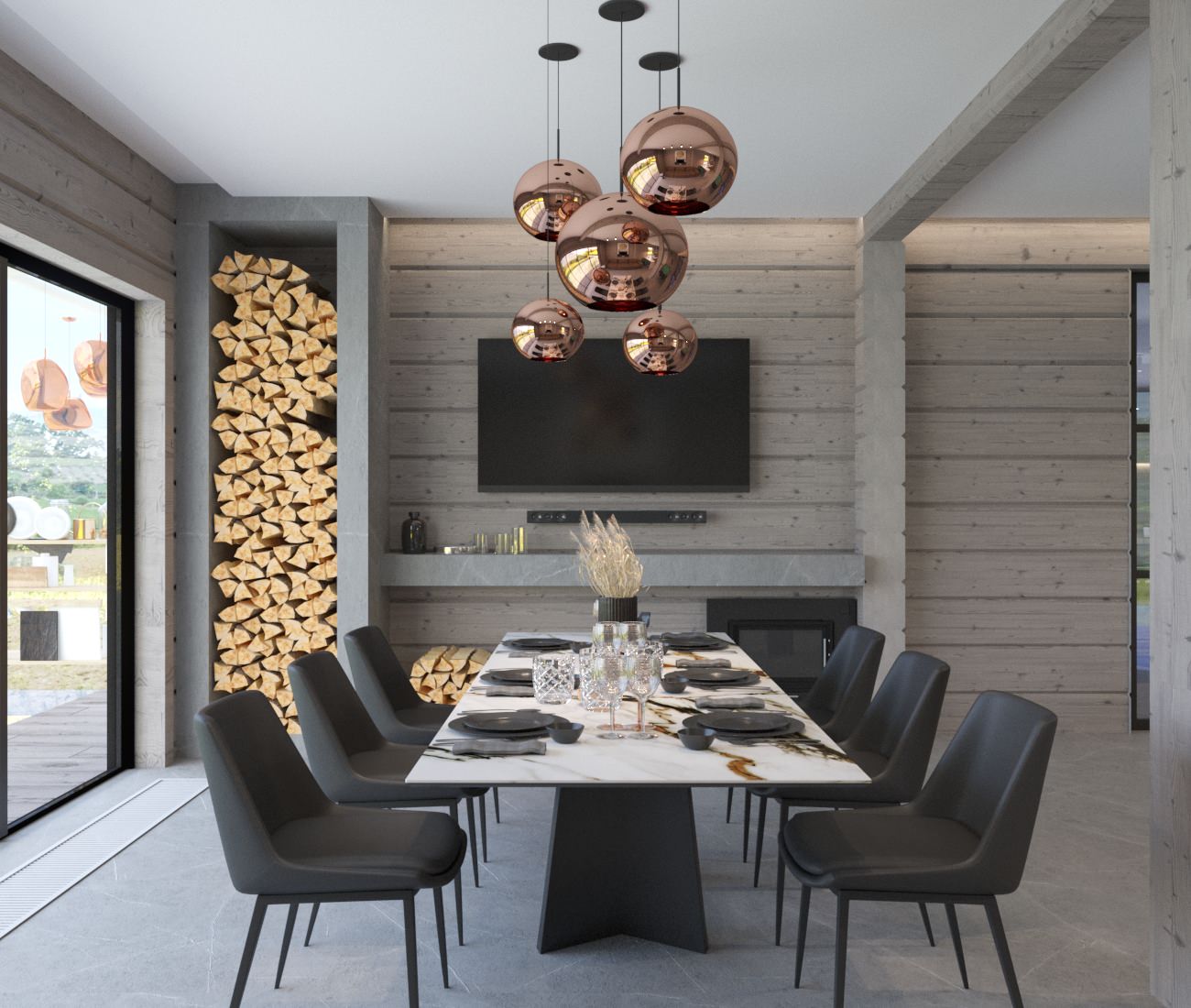 ЗАГОРОДНЫЙ ДОМ из клеёного бруса 500м2