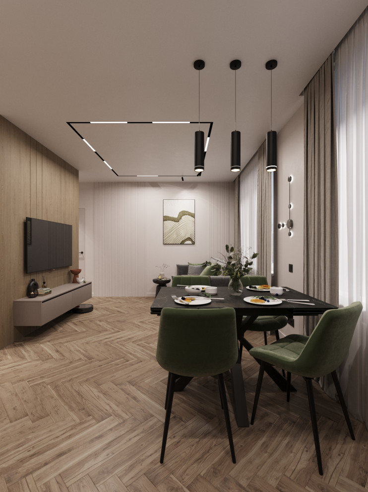 Дизайн-проект - Евротрешка 66 м2 для молодой многодетной семьи