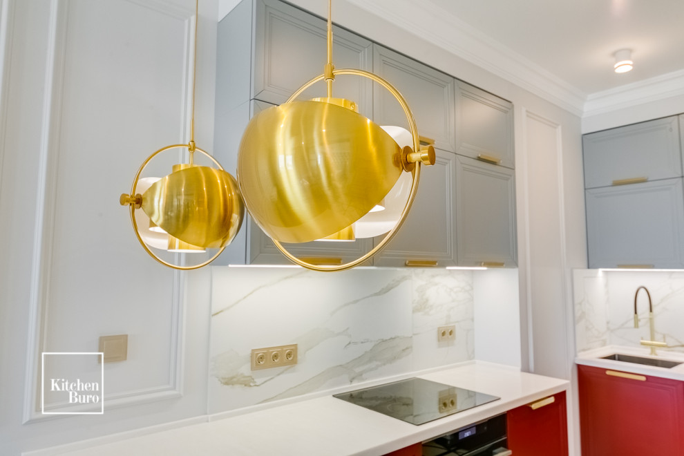 Красная кухня в ЖК Водный