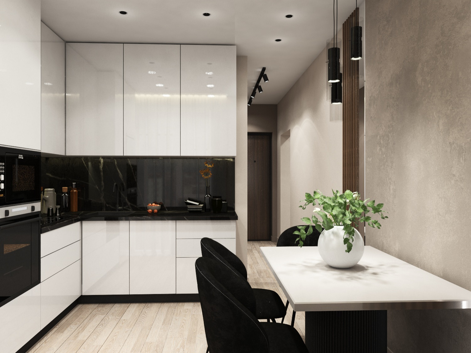 Квартира в Питере с черными акцентами