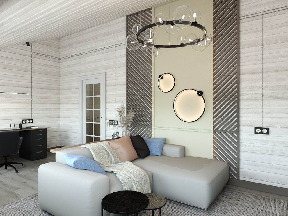 Небольшой загородный дом с мансардным этажом