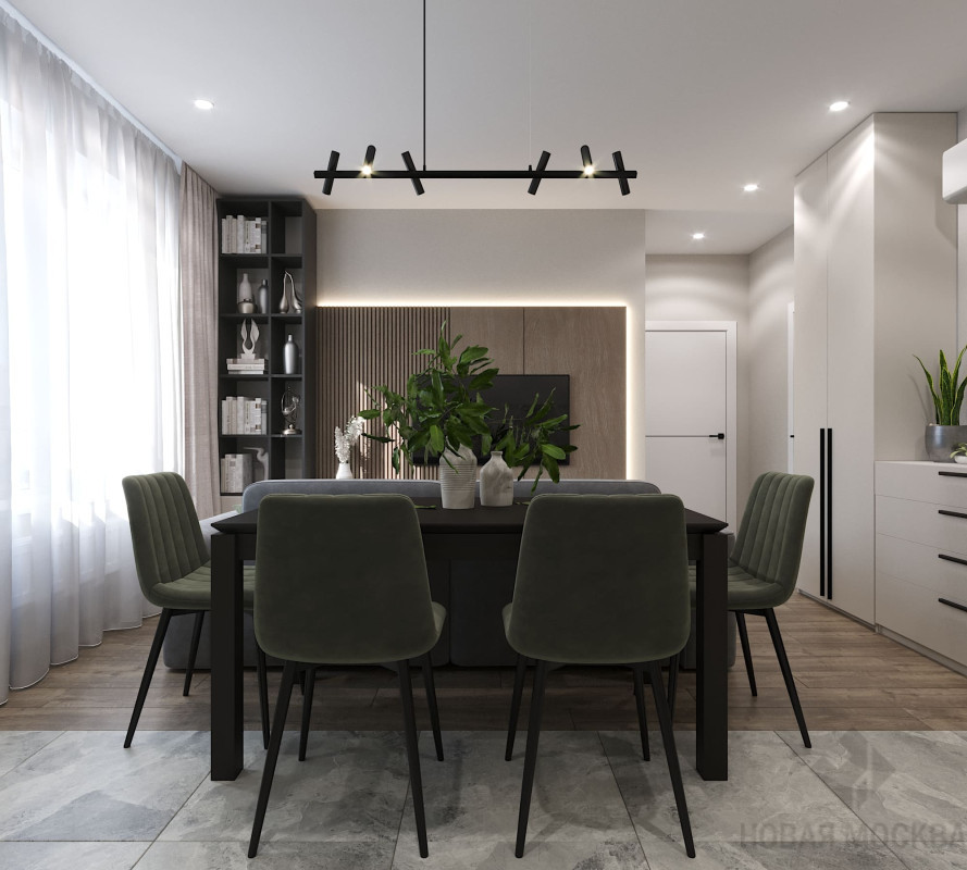 Дизайн двухкомнатной квартиры по адресу: Очаковское шоссе, 9А