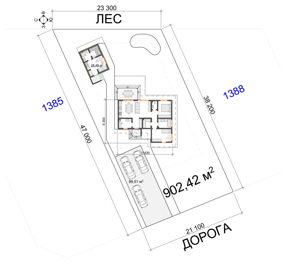 Каркасный дом 70м2
