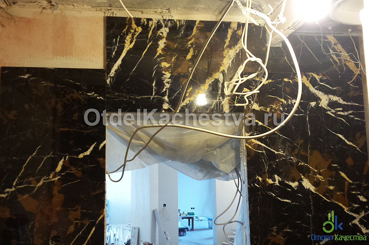 Укладка мрамора в ванной комнате