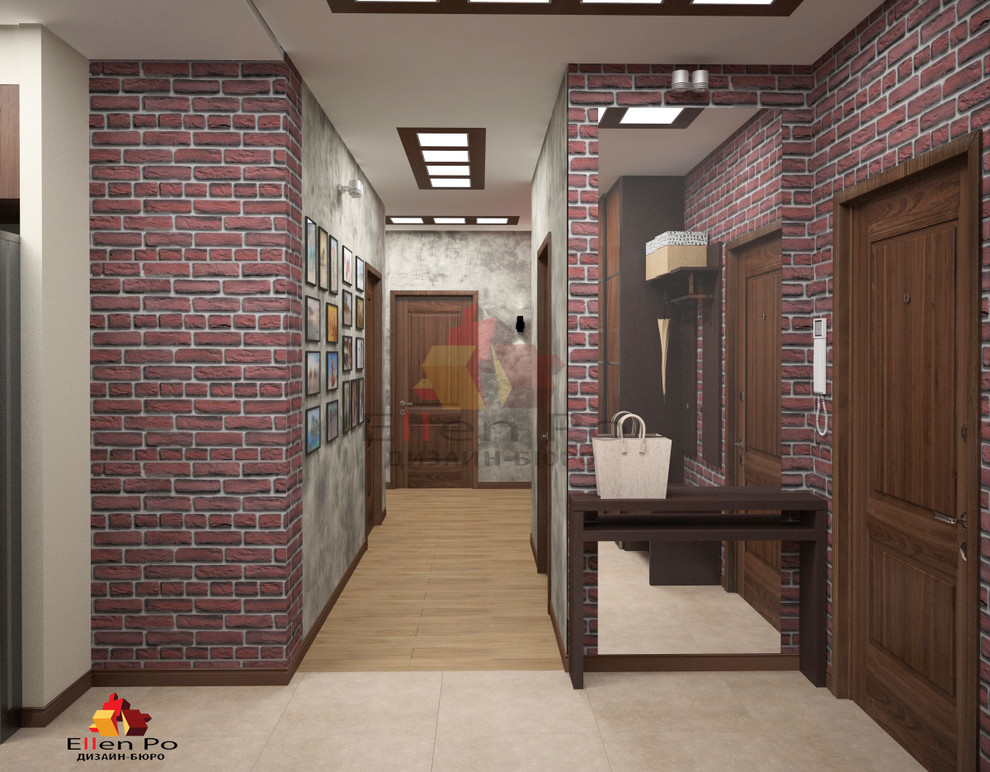 Дизайн трех-комнатной квартиры с элементами лофт и восточной культуры.