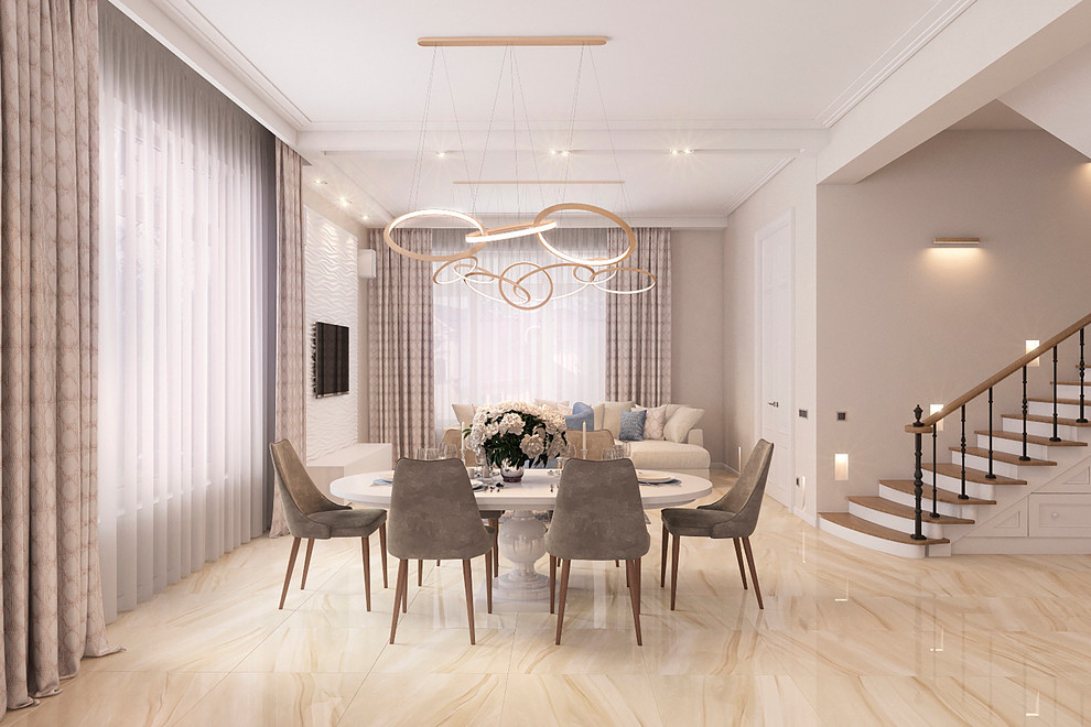 столовая в гостиной