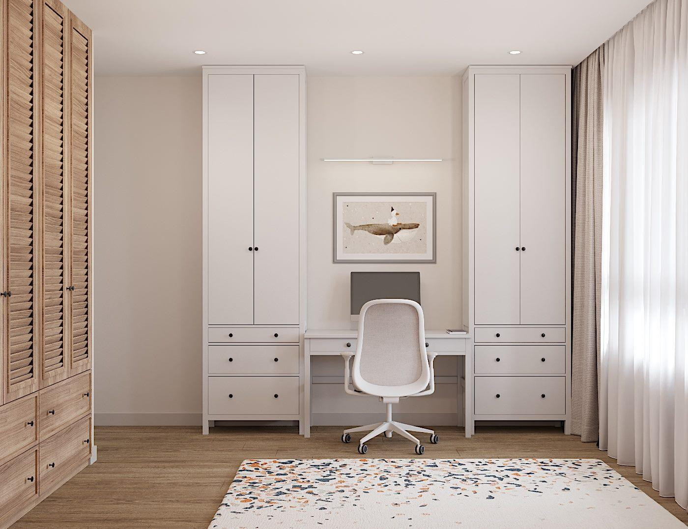 Яркая эклектичная квартира 85м2 в Новороссийске