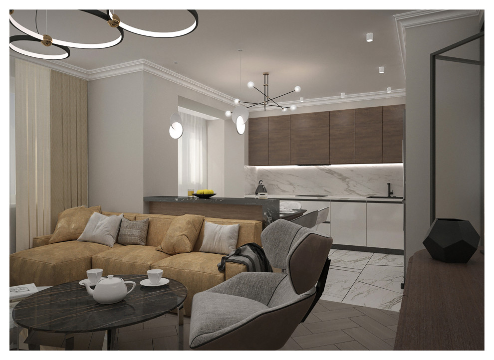 Обложка проекта: Проект интерьеров частной квартиры  в ЖК «КутузовГрад»