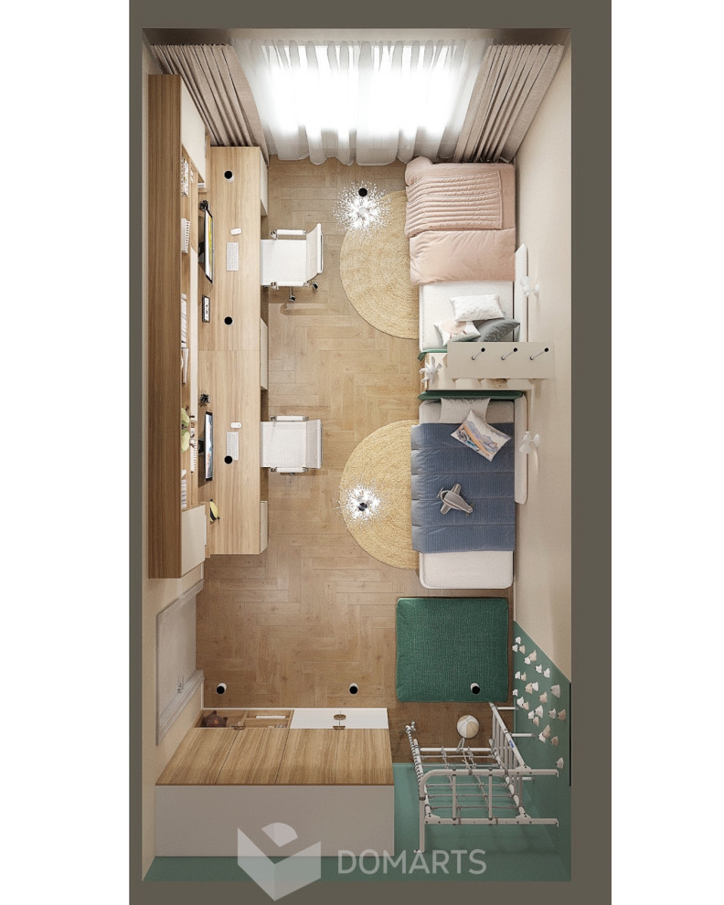 Детская для разнополых детей 22,1 м2