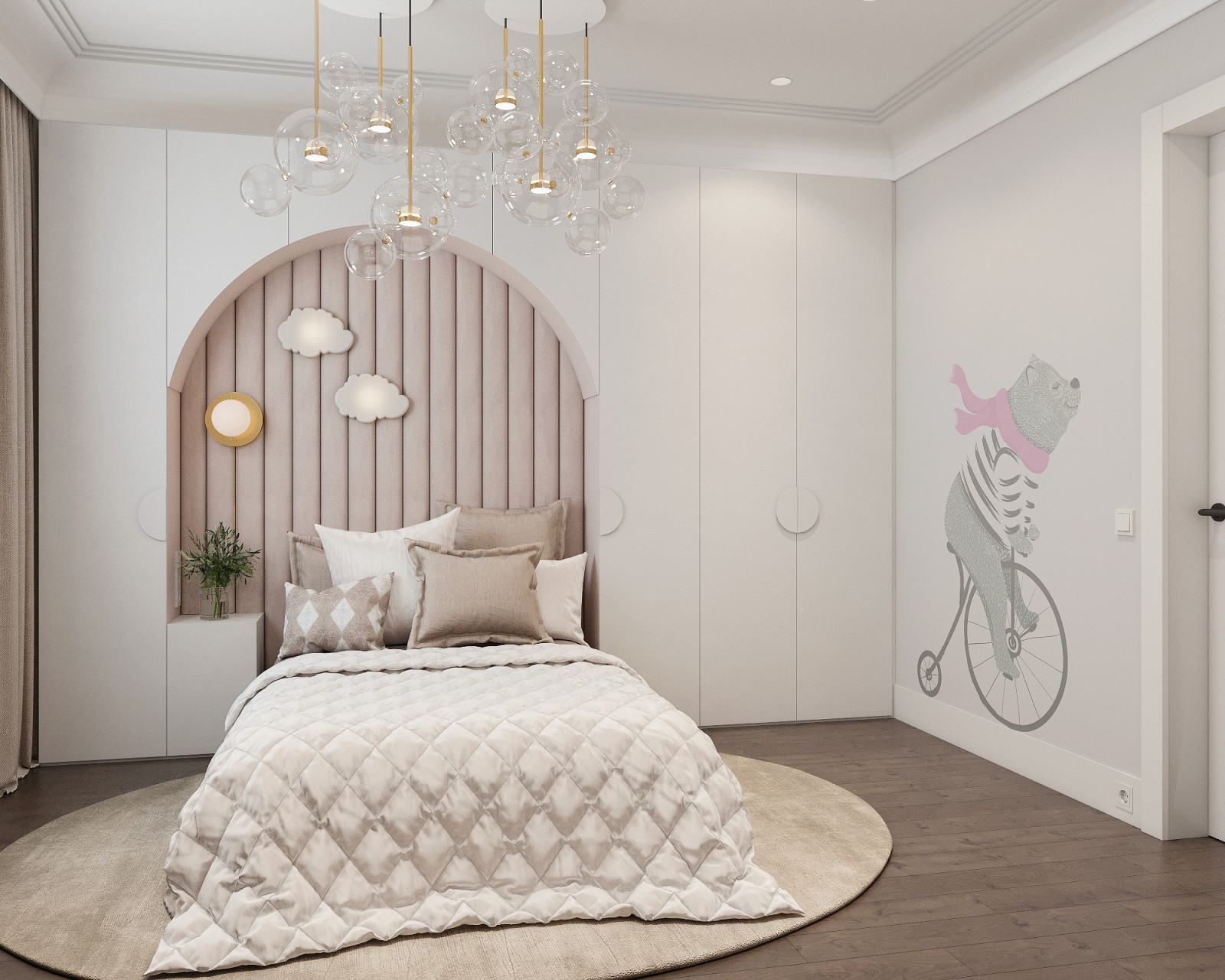 Квартира в стиле неоклассика, Мкр. «Бутово Парк», 68 кв.м.