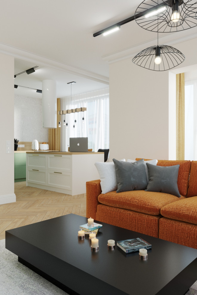 Яркий интерьер квартиры в стиле сканди