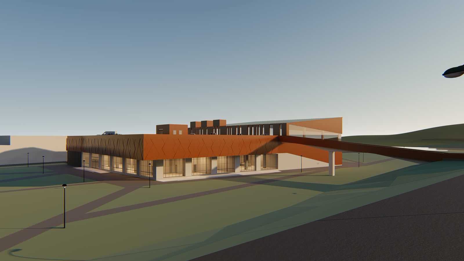 Проект здания аквапарка в Смоленске по ул. Кашена