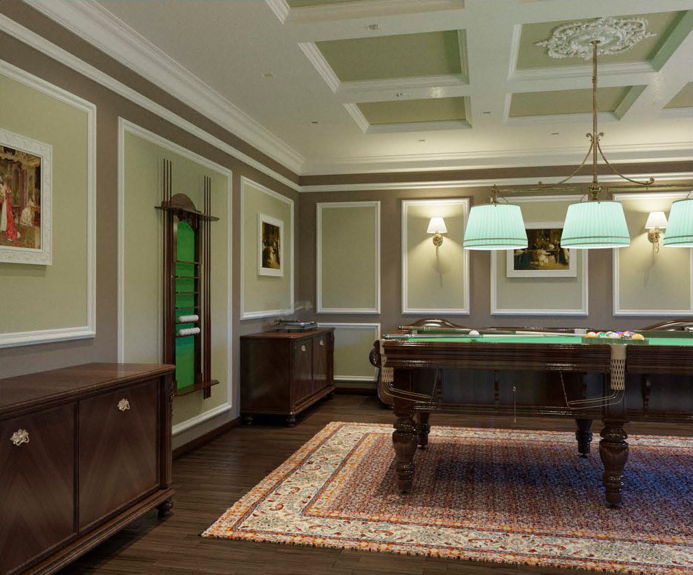 Бильярдная комната в классическом стиле