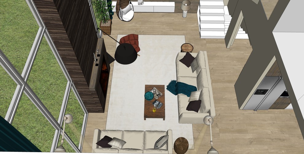 Современный дом с камином в Кольцово