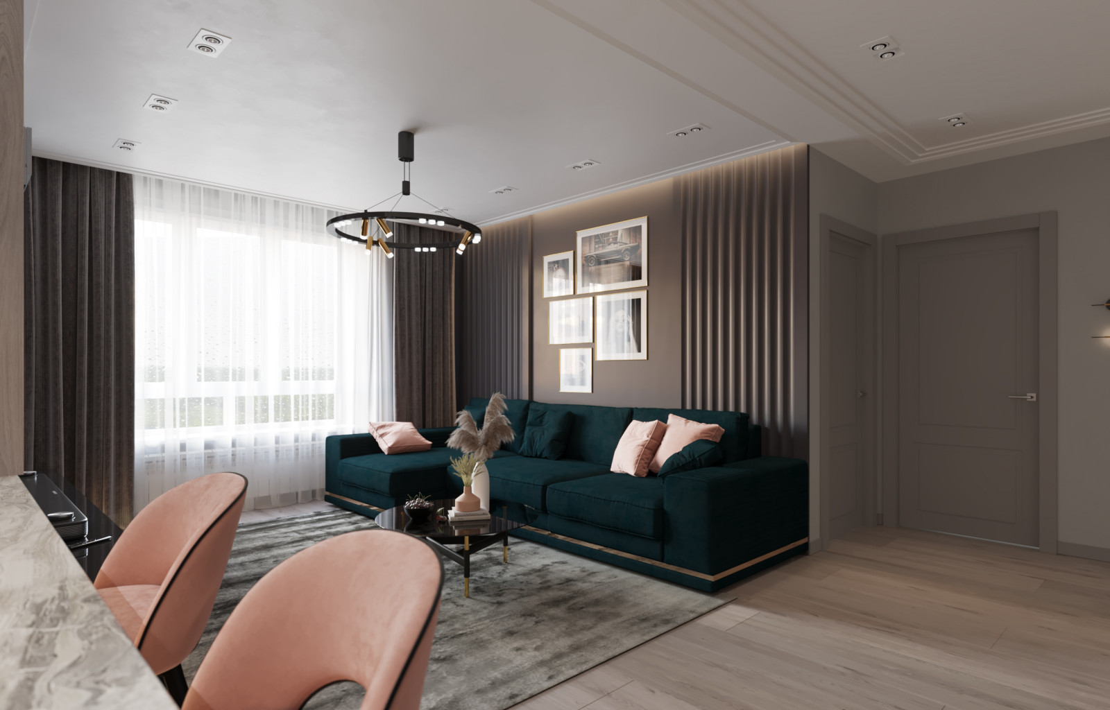 Дизайн интерьера квартиры. 168 кв.м. Soft contrasts.