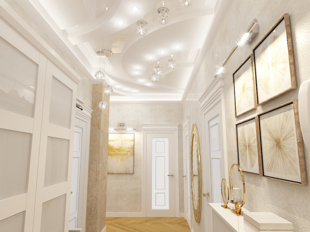 Обложка проекта: Прихожая- коридор "Потолочные премудрости"