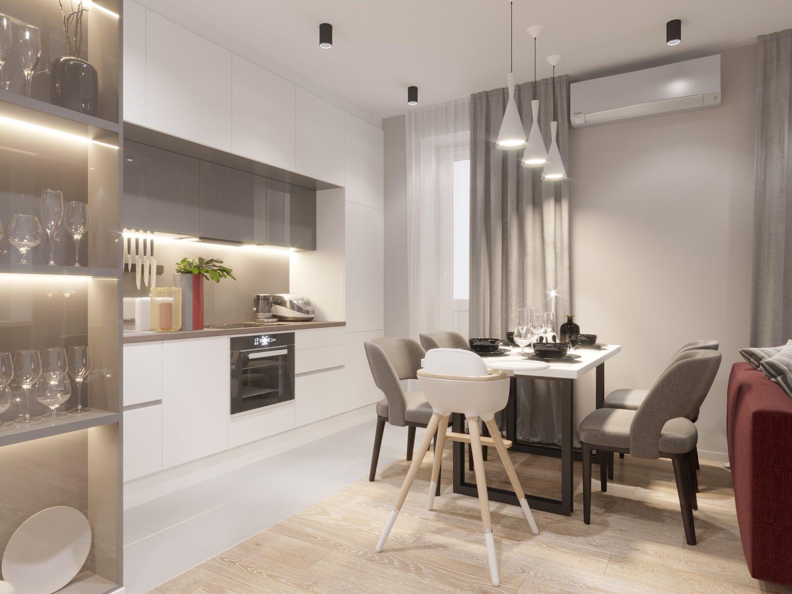 интерьер квартиры 72 квм. г. Новосибирск