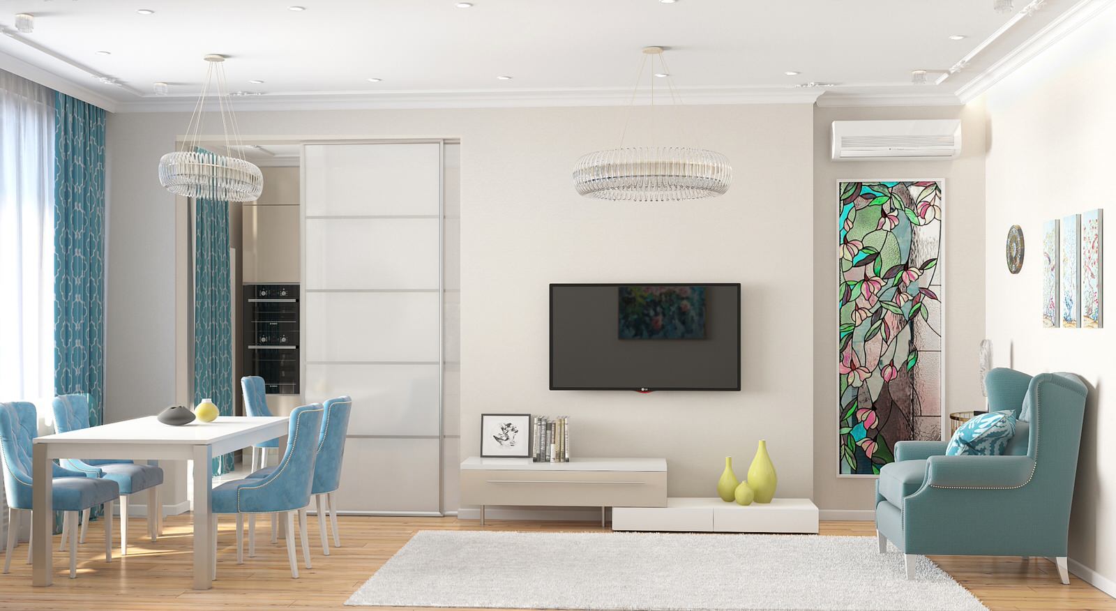 Бирюзовые акценты