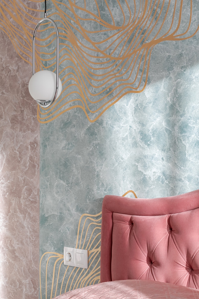 Декоративная штукатурка в спальне