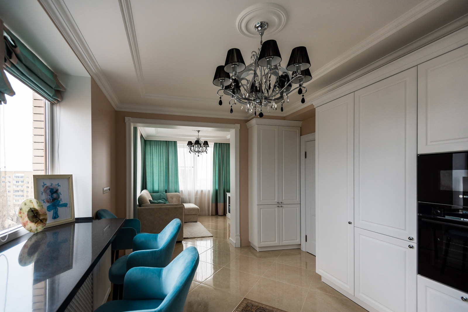 Гостиная-кухня ЖК "Аристократ"