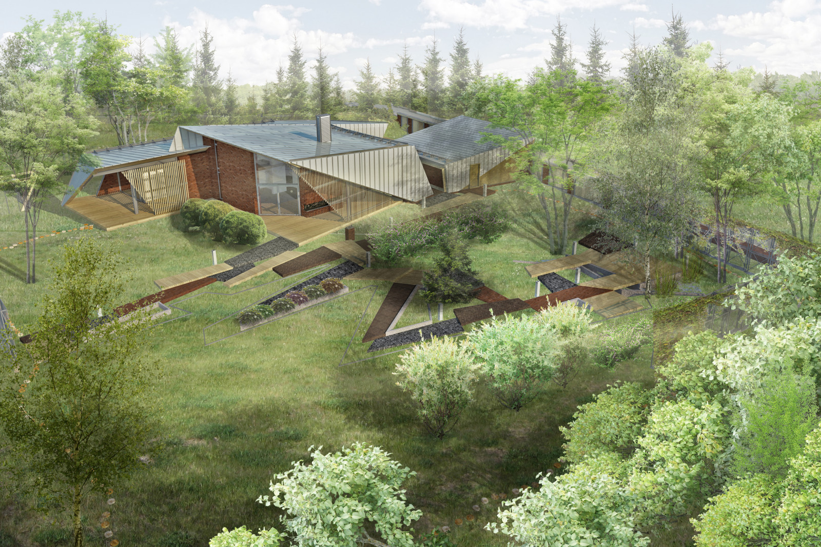 Ландшафт “Проталина” виллы “Заснеженная крона”