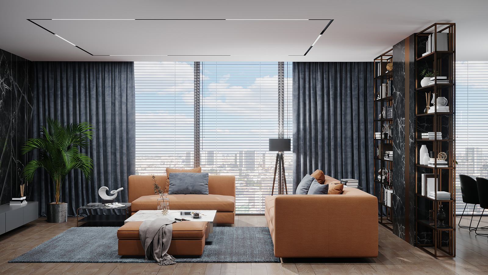 Дизайн интерьера квартиры в Москва Сити