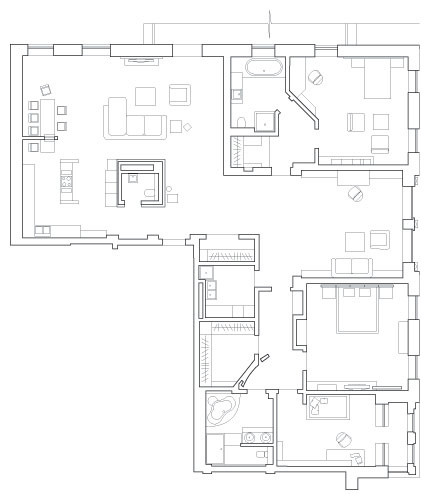 Интерьер квартиры на Большой Ордынке