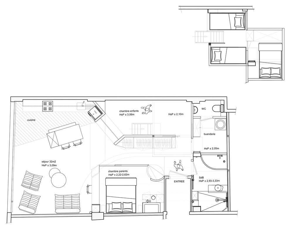 Houzz Франция: Квартира на месте многоярусного гаража