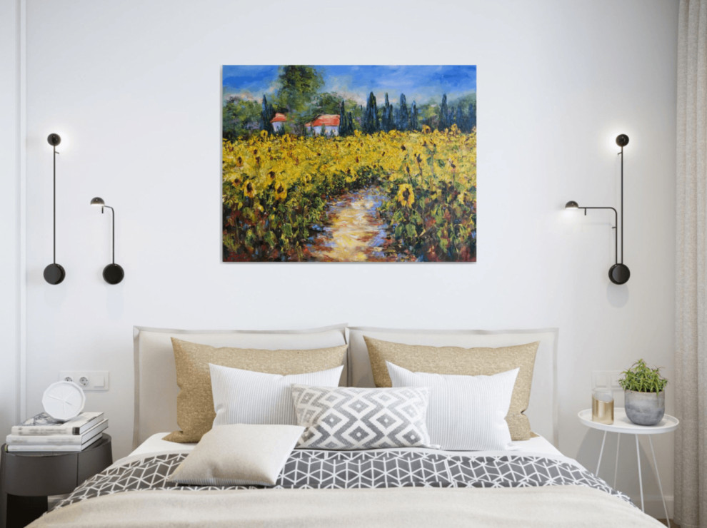 Спальня - Дизайн интерьера - Картины художницы Дианы Маливани (1)