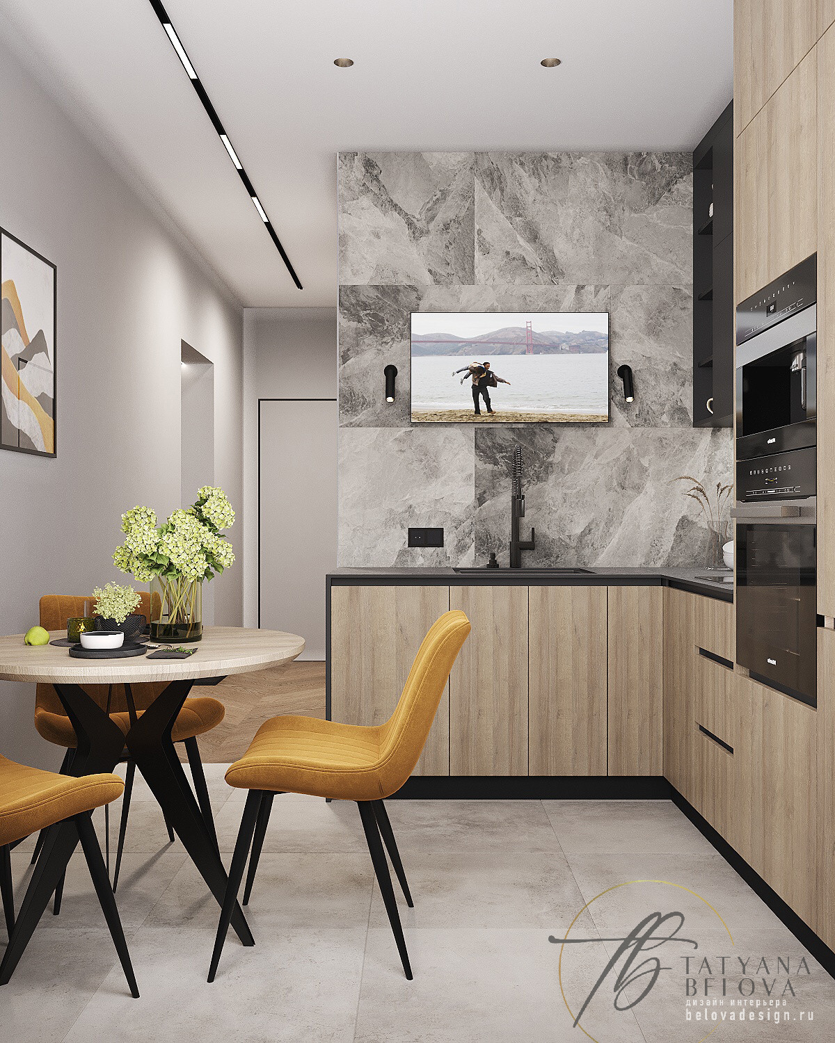 Современный стиль с элементами лофта, 80 м2