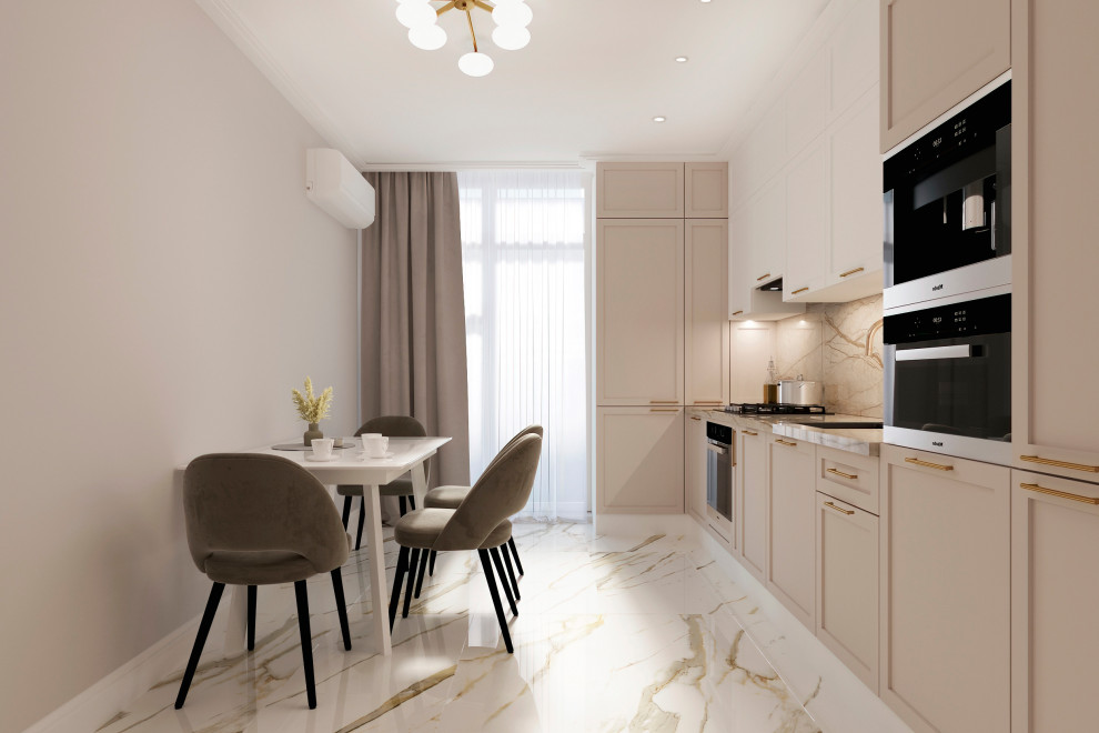 Светлая кухня на стадии реализации